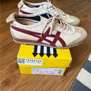 Onitsuka Tiger by Asics Mexico 66 SD VIN Sneakers - Beige and Burgundy